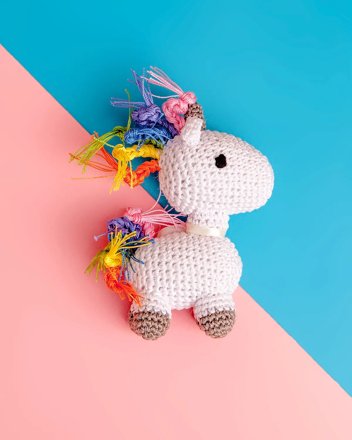 Unicorn Organic Knit Dog Toy 1