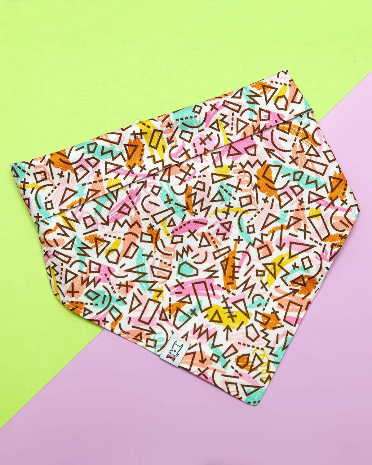Snap-On Dog Bandana In Scribbles (Final Sale) 1