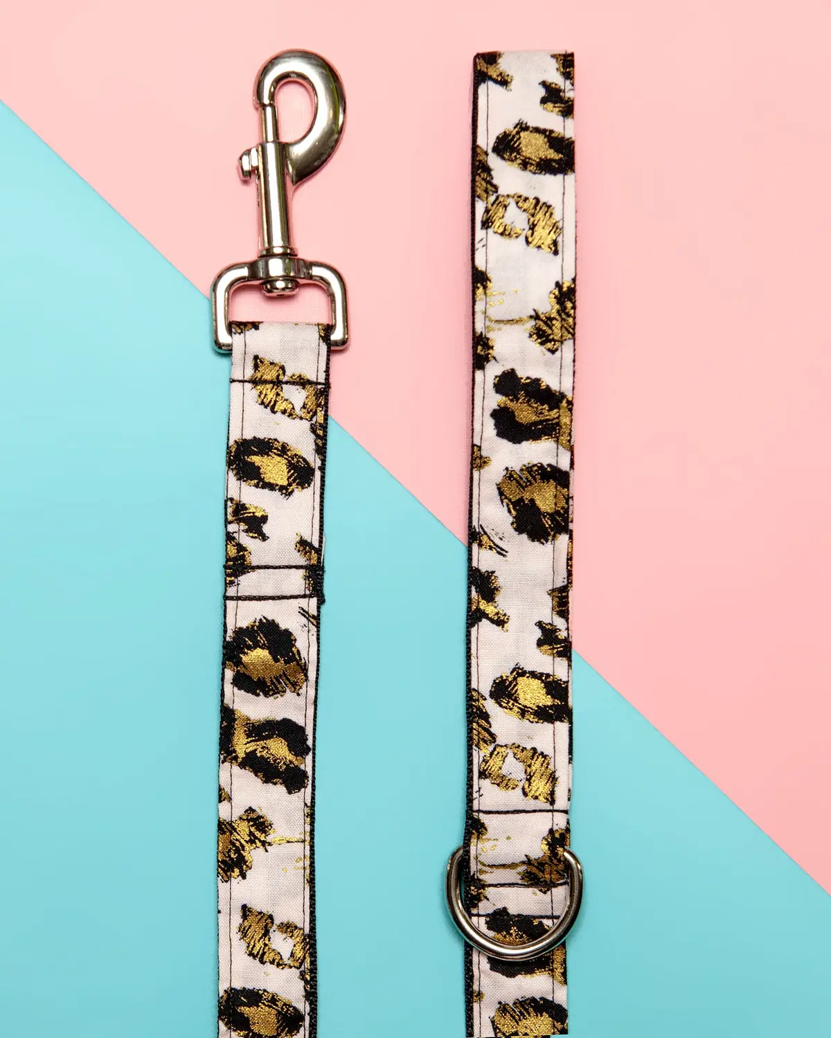 Blush Pink Animal Print Dog Leash (Made In The Usa) (Final Sale) 1
