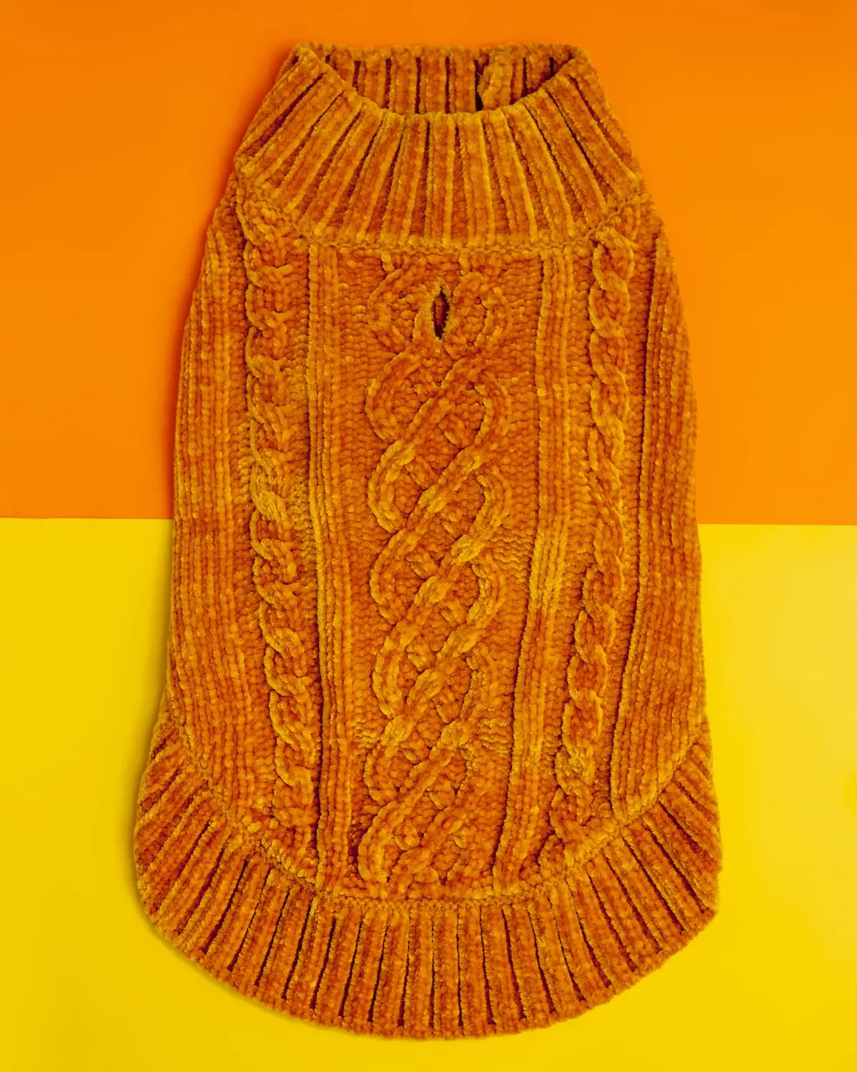 Cozy Chenille Dog Sweater In Mustard (Final Sale) 1