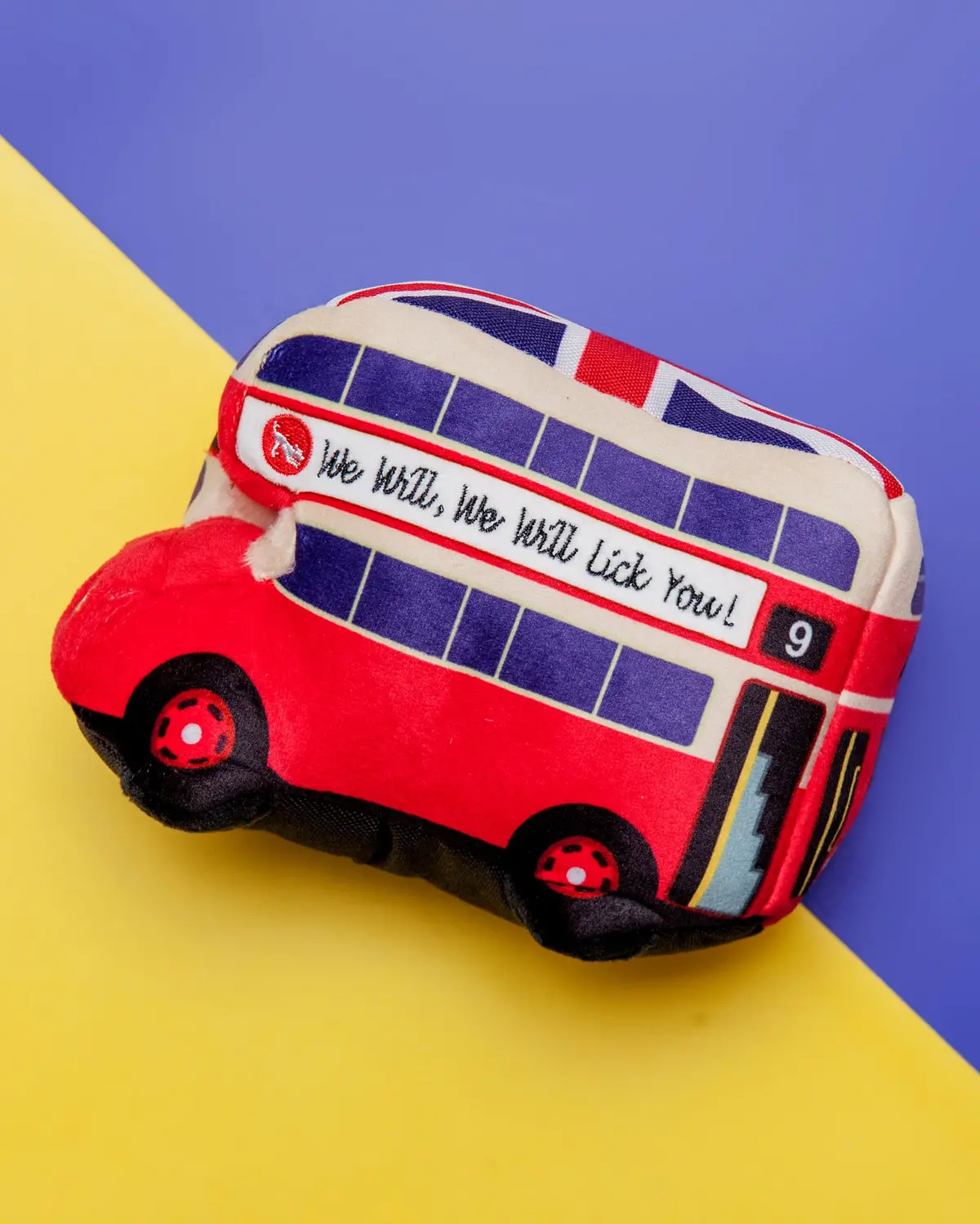 Double Decker Bus Plush Dog Toy 1