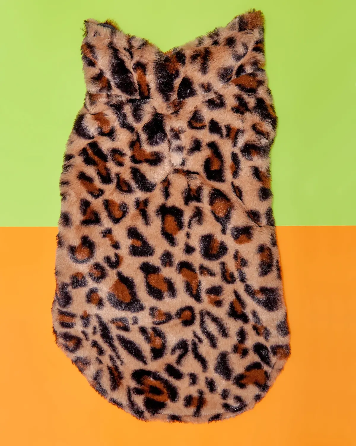 Faux Fur Dog Coat In Leopard 1