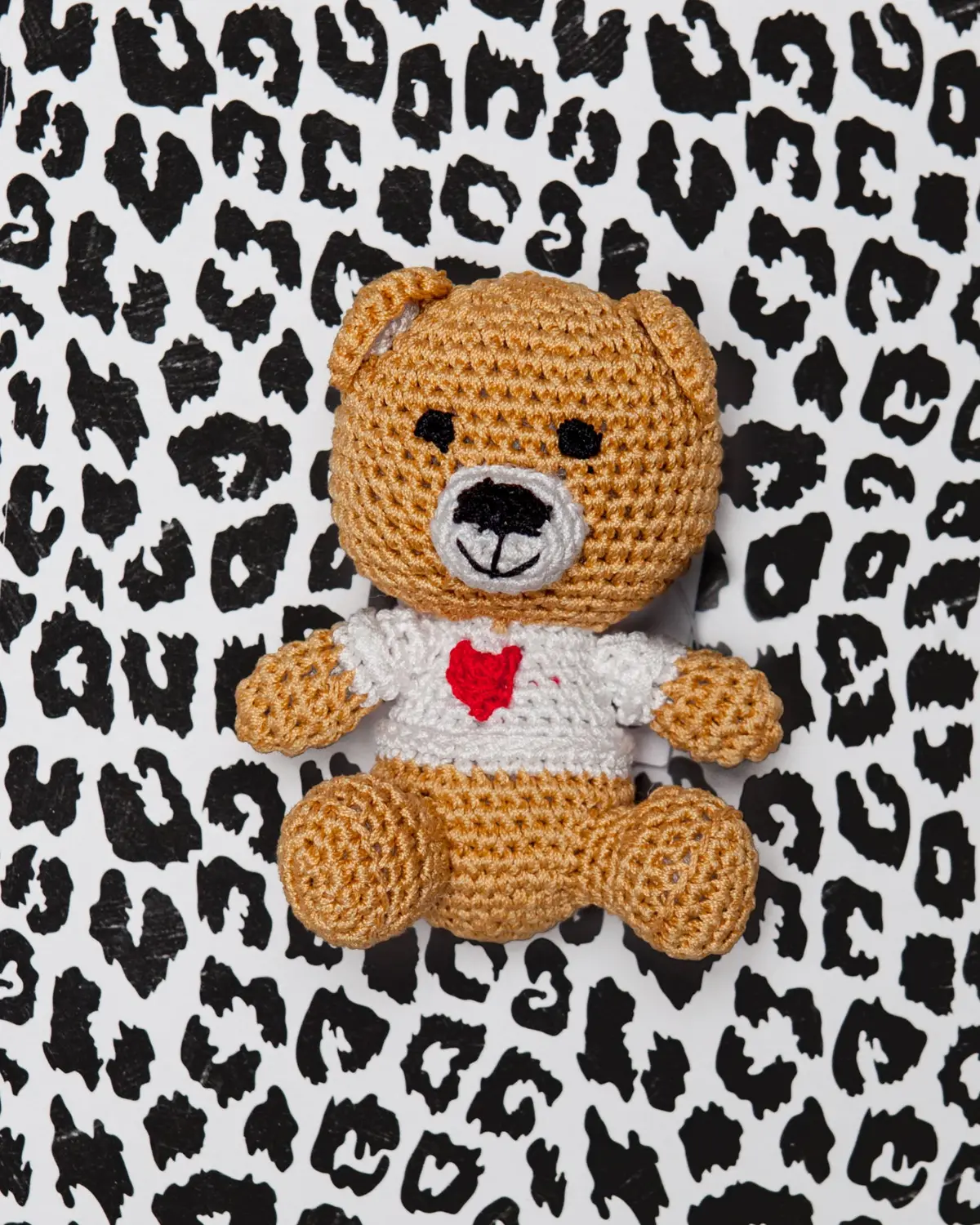 Teddy Bear Organic Knit Dog Toy 1