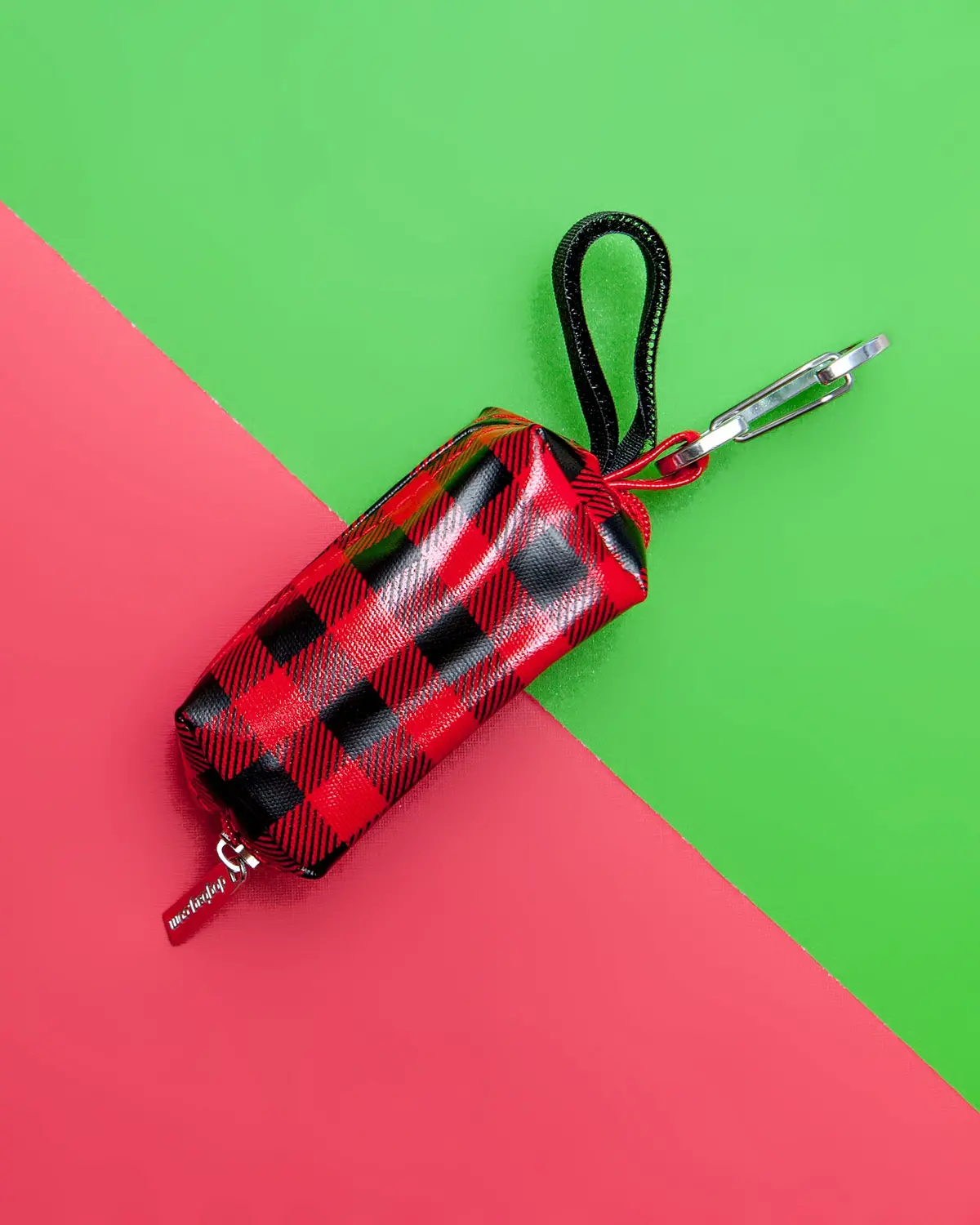 Red Buffalo Check Dog Waste Bag Dispenser 1