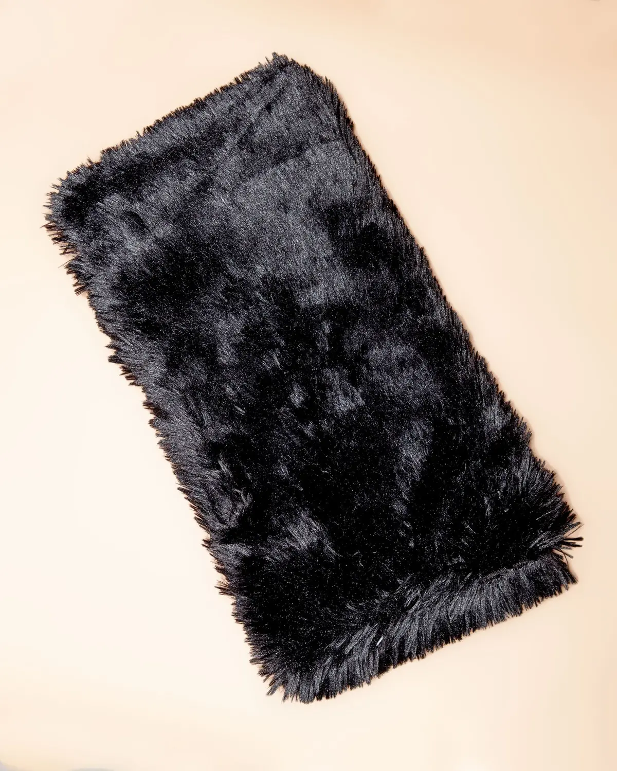Black Powder Puff Plush Dog Blanket 1