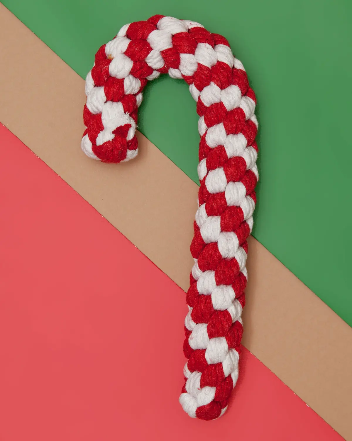 Candy Cane Rope Dog Toy 1