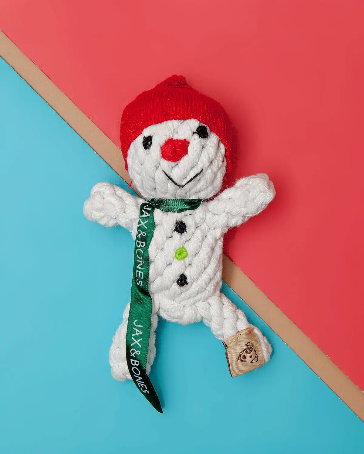 Snowman Rope Dog Toy 1