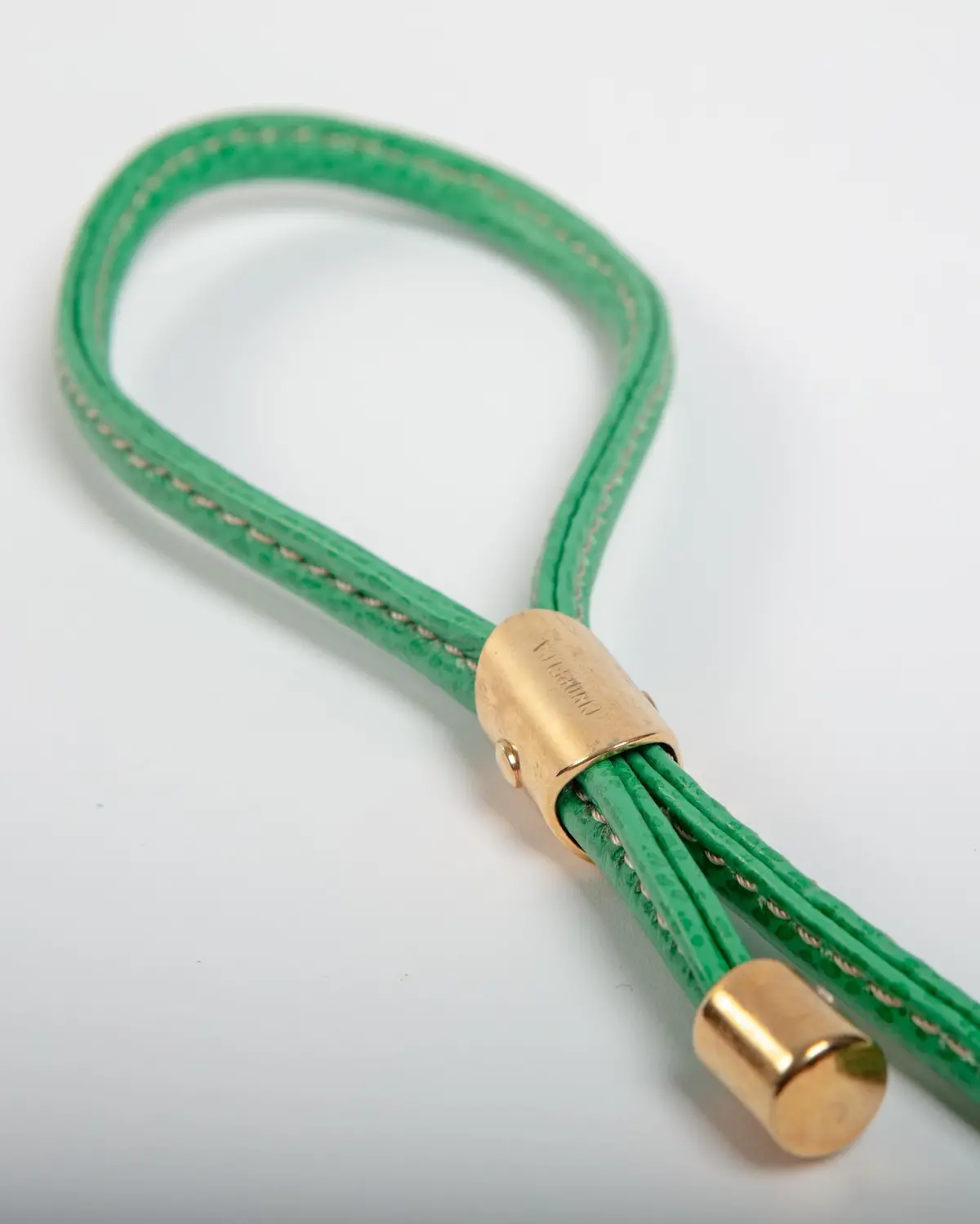 Italian Leather Dog Leash In Green 1