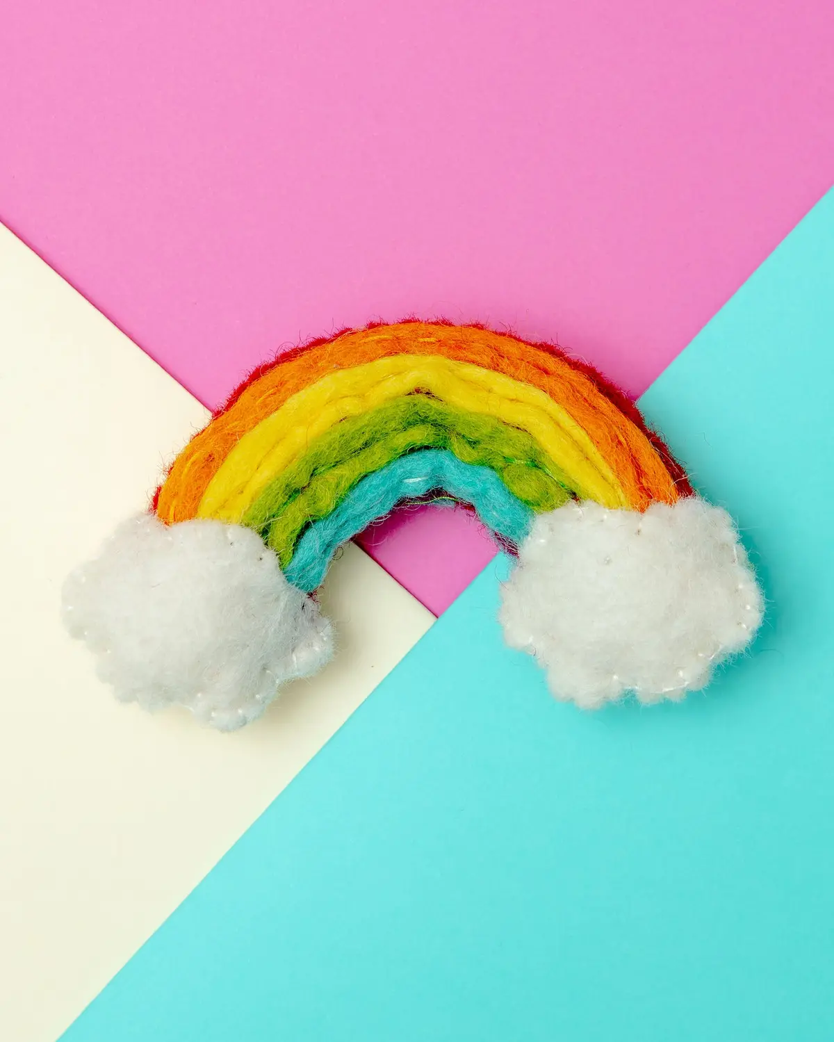 Rainbow Wool Cat Toy 1
