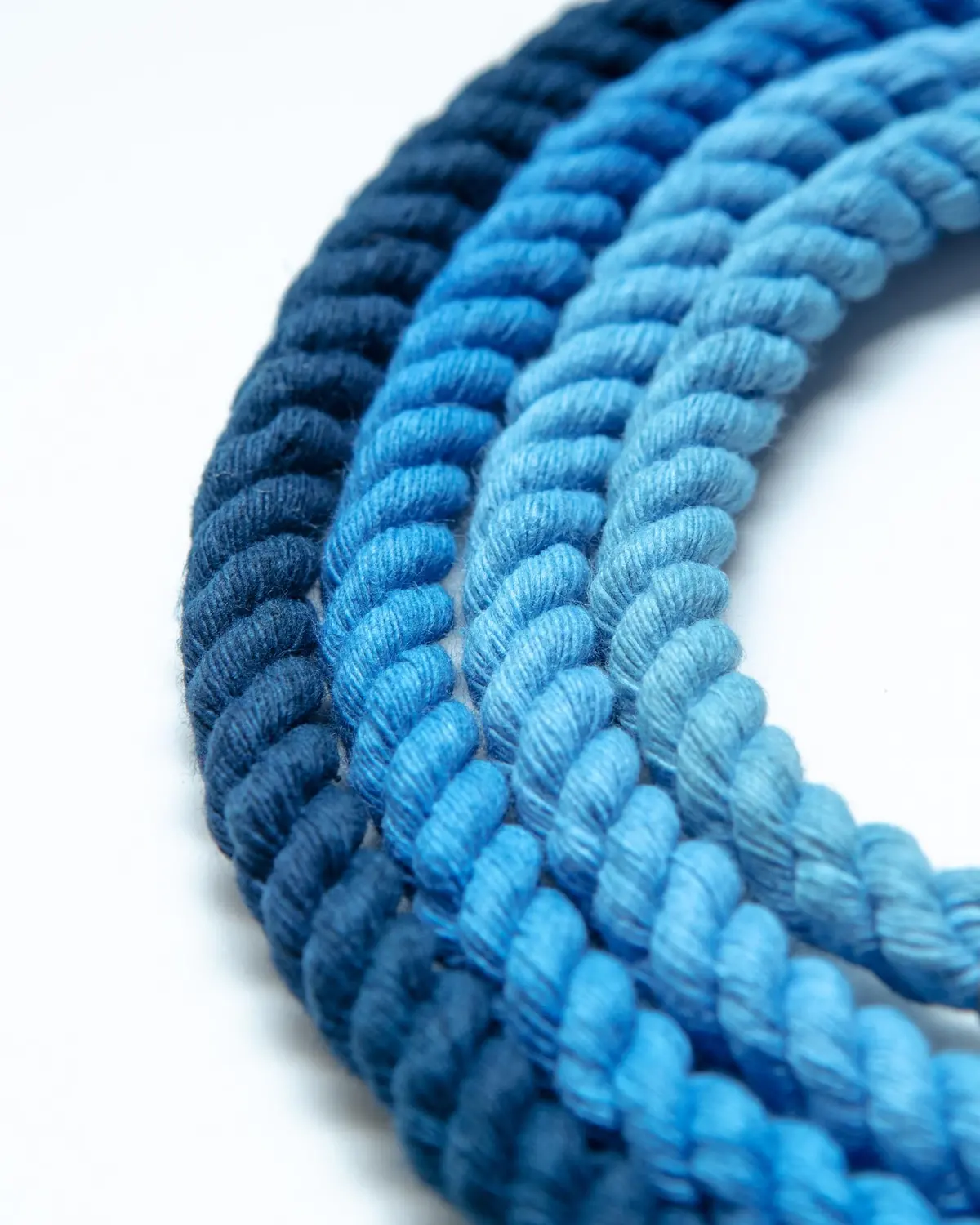 Adjustable Rope Dog Lead In Latty Blue (Made In The Usa) (Final Sale) 1