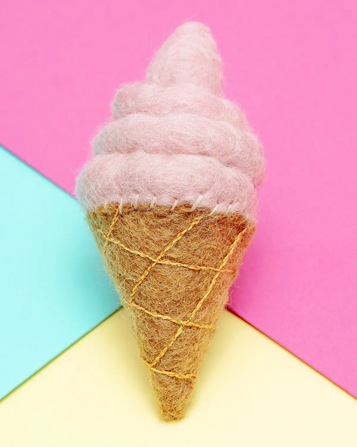 Soft Serve Ice Cream Wool Cat Toy 1