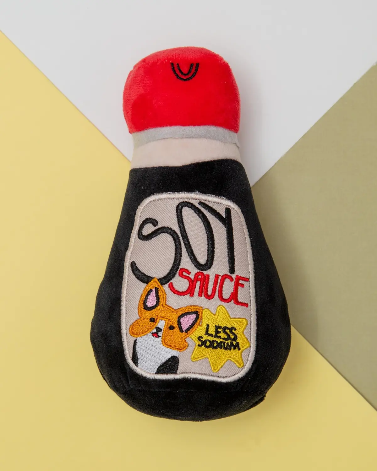 Bottle Of Soy Sauce Squeaky Plush Dog Toy 1