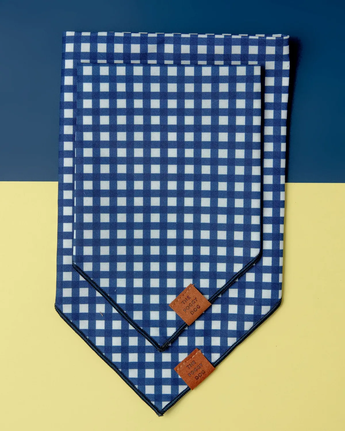 Navy Gingham Dog Bandana (Made In The Usa) (Final Sale) 1