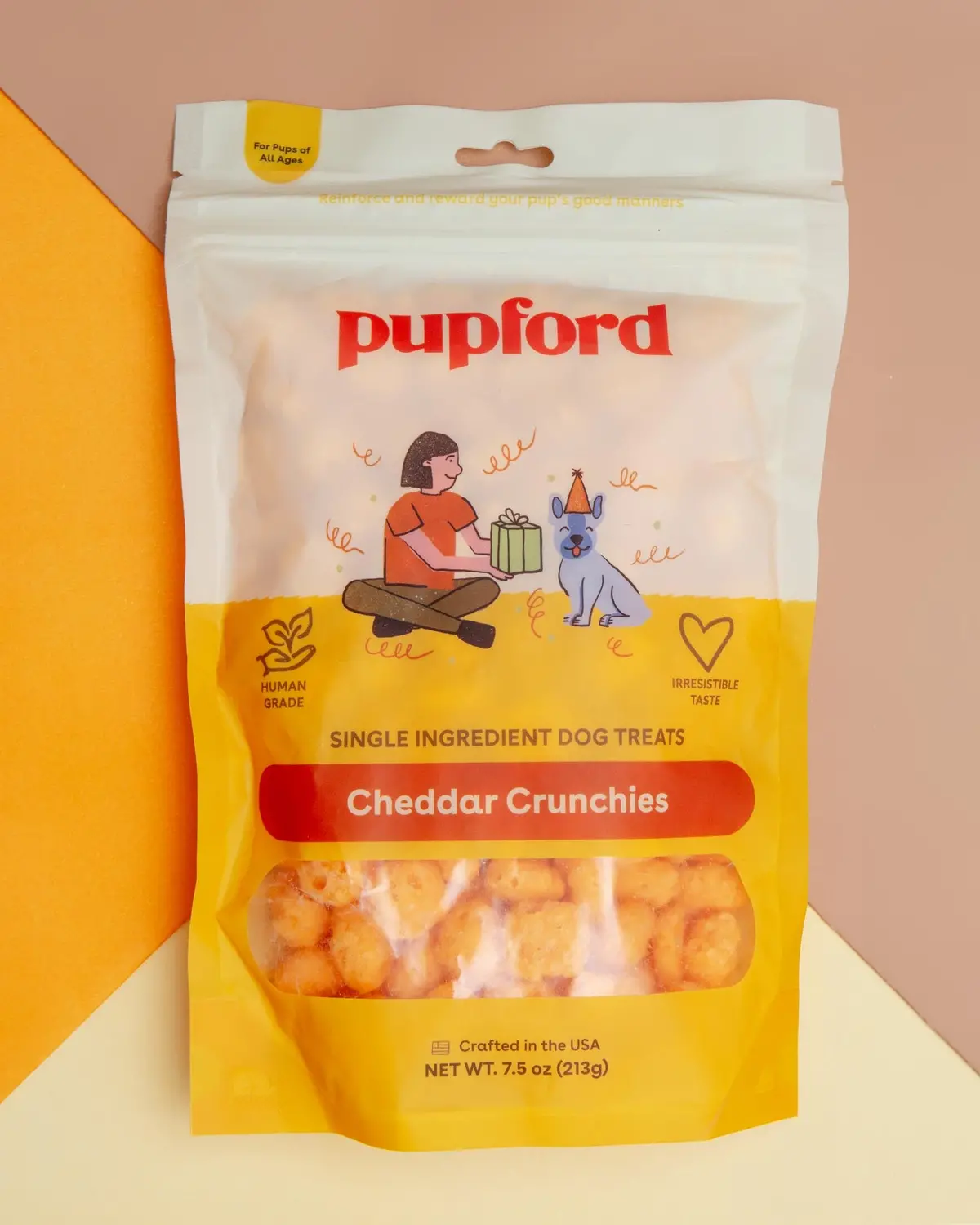 Cheddar Cheese Crunchies Dog Treats 1