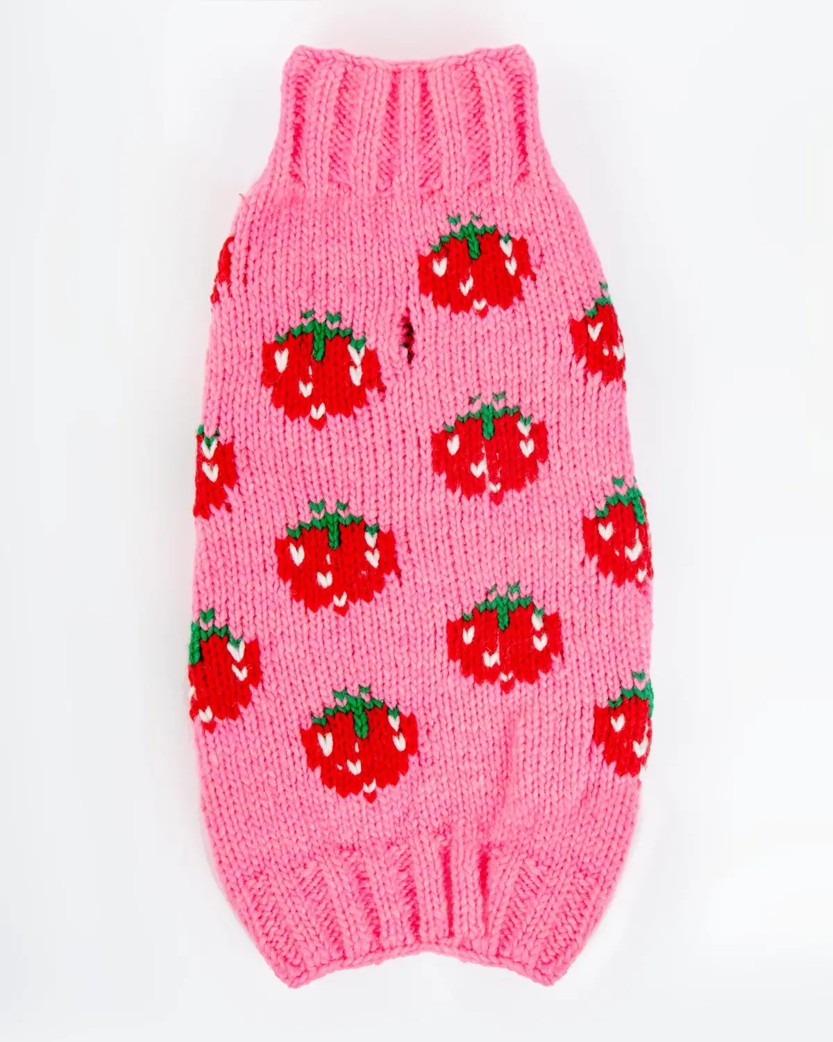 Strawberry Wool Dog Sweater (Final Sale) 1
