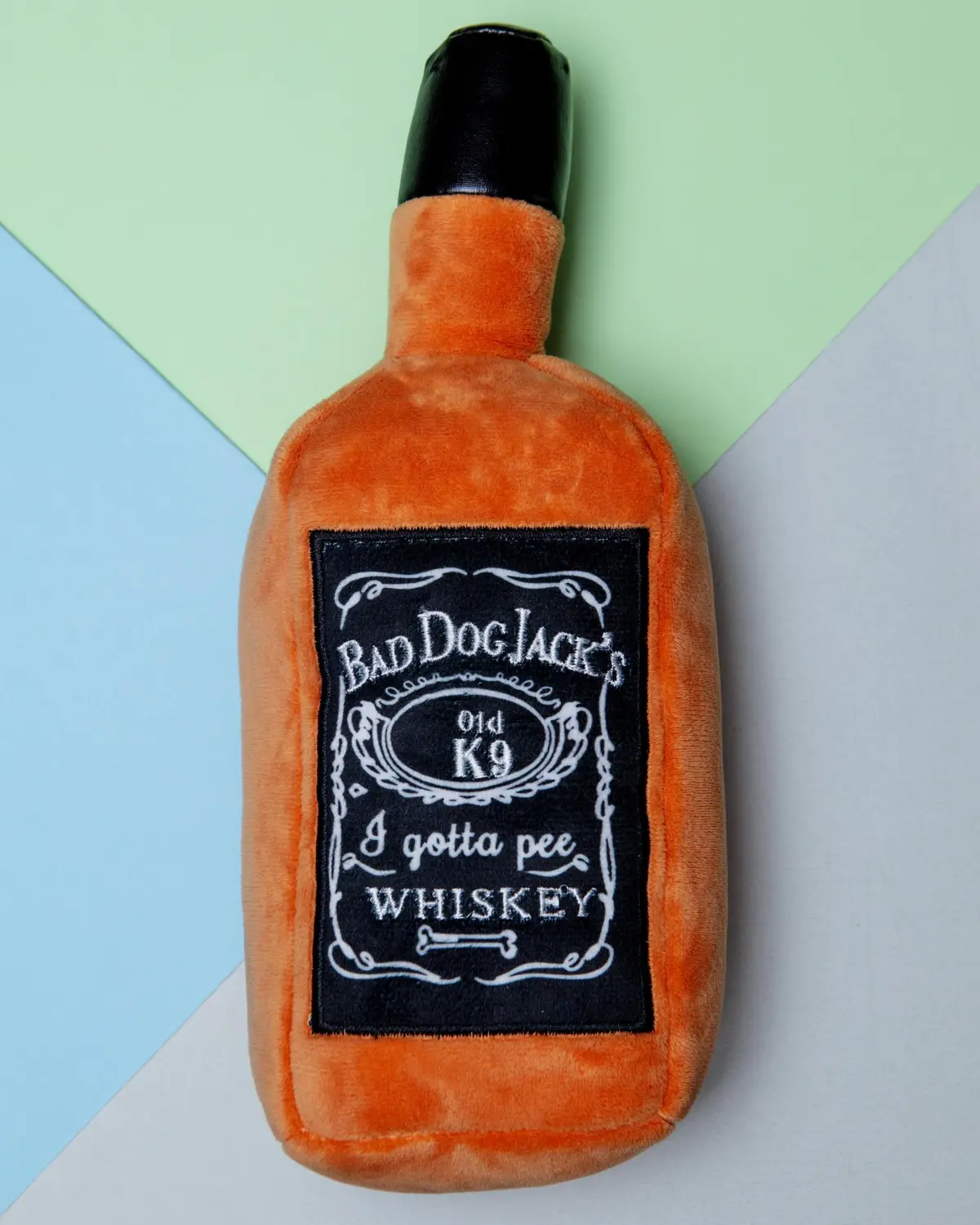 Bad Dog Jack's Whiskey Squeaky Plush Dog Toy 1