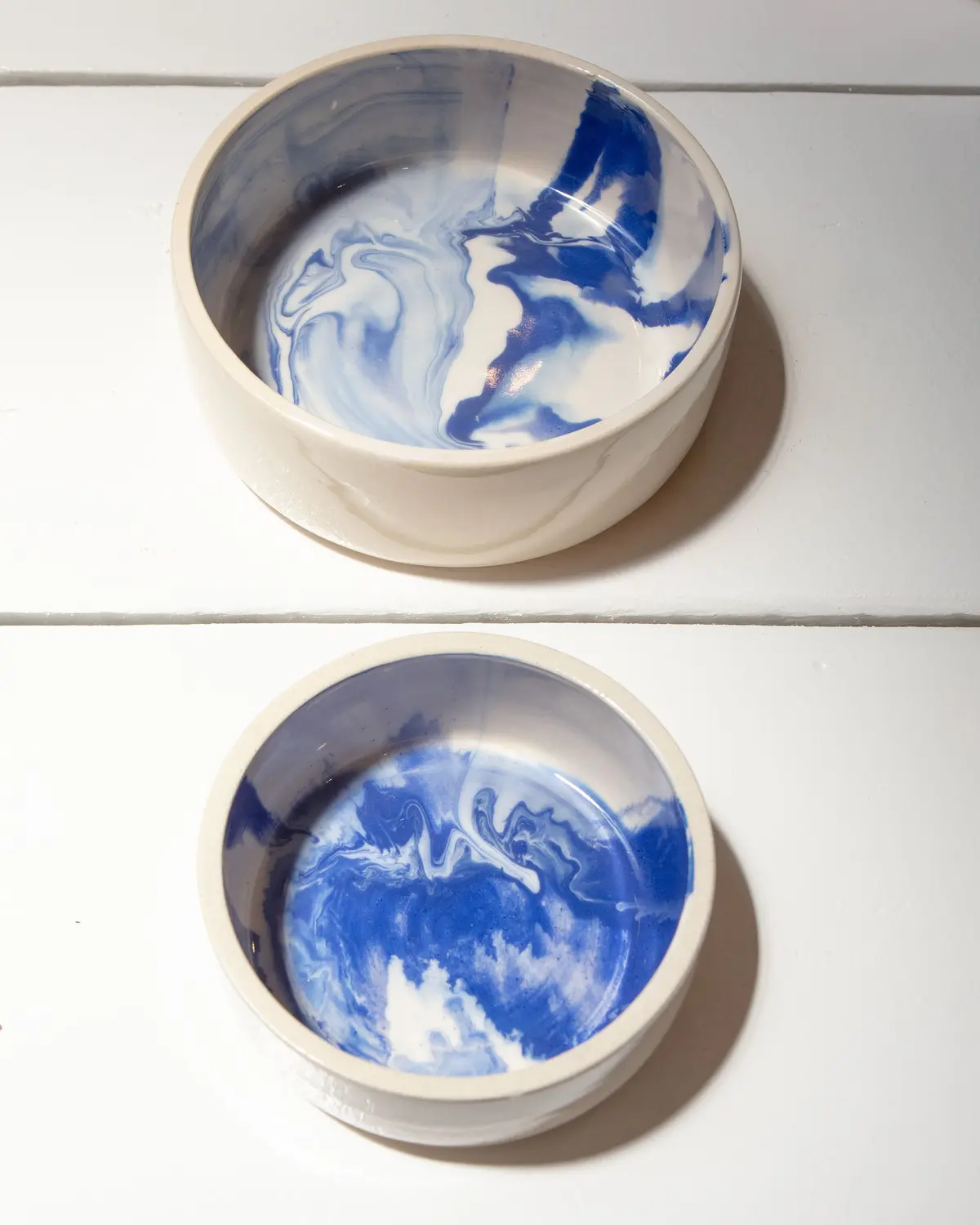 Handmade Ceramic Ocean Dog Bowl (Made In The Usa) 2