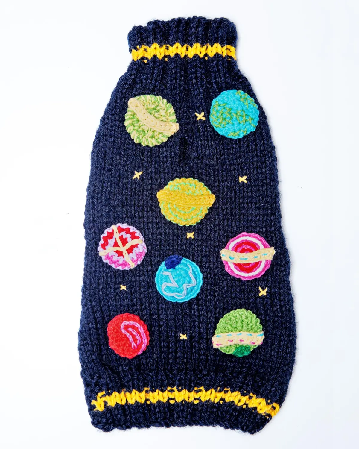 Galaxy Handknit Dog Sweater 1