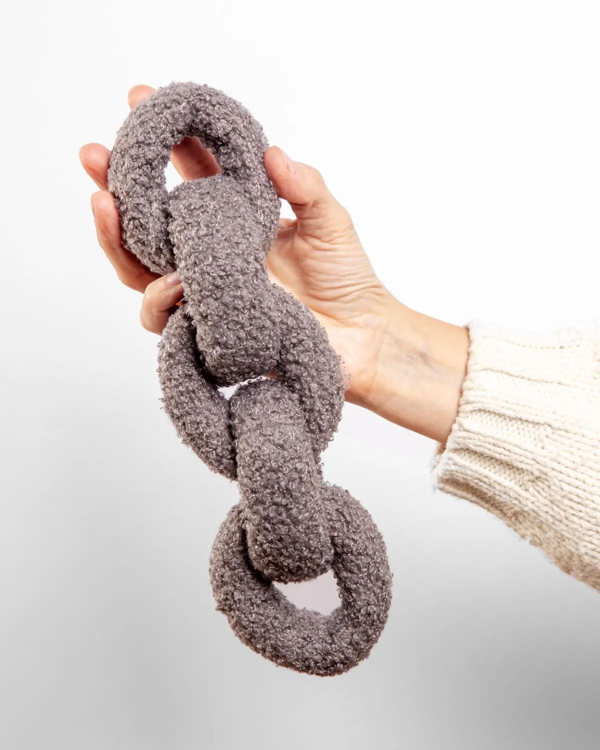 Boucle Many Links Squeaker-Less Plush Dog Toy 1