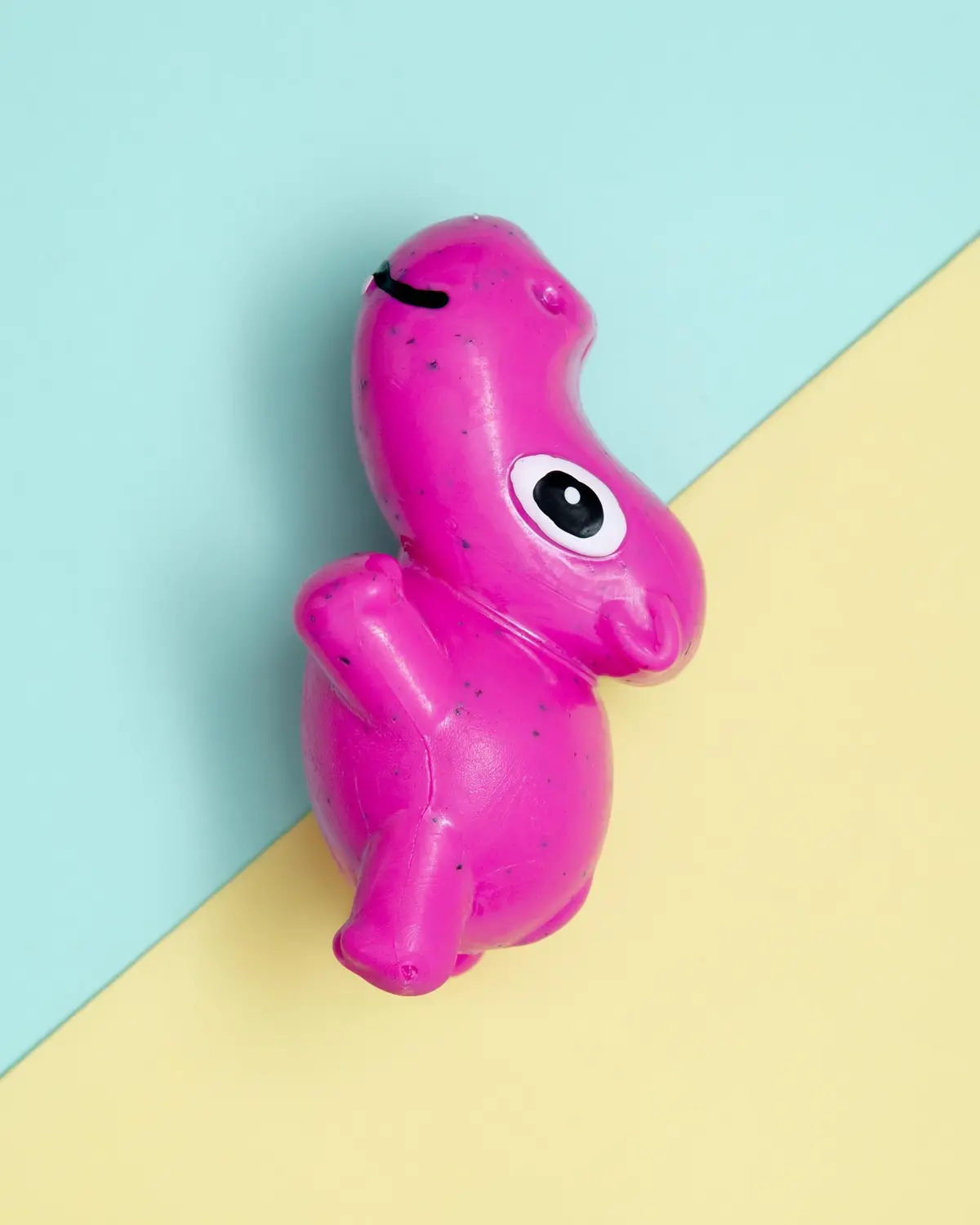 Rubber Squeaky Hippo Dog Treat Toy 1