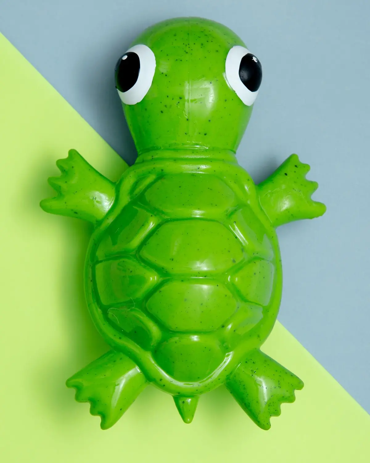 Rubber Squeaky Turtle Treat Dog Toy In Green 1