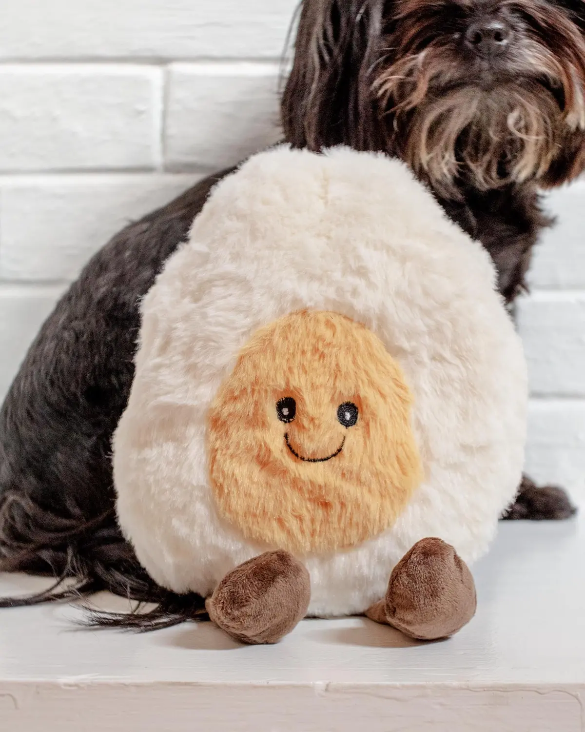 My Bff Egg Plush Dog Toy In Ivory (Final Sale) 1