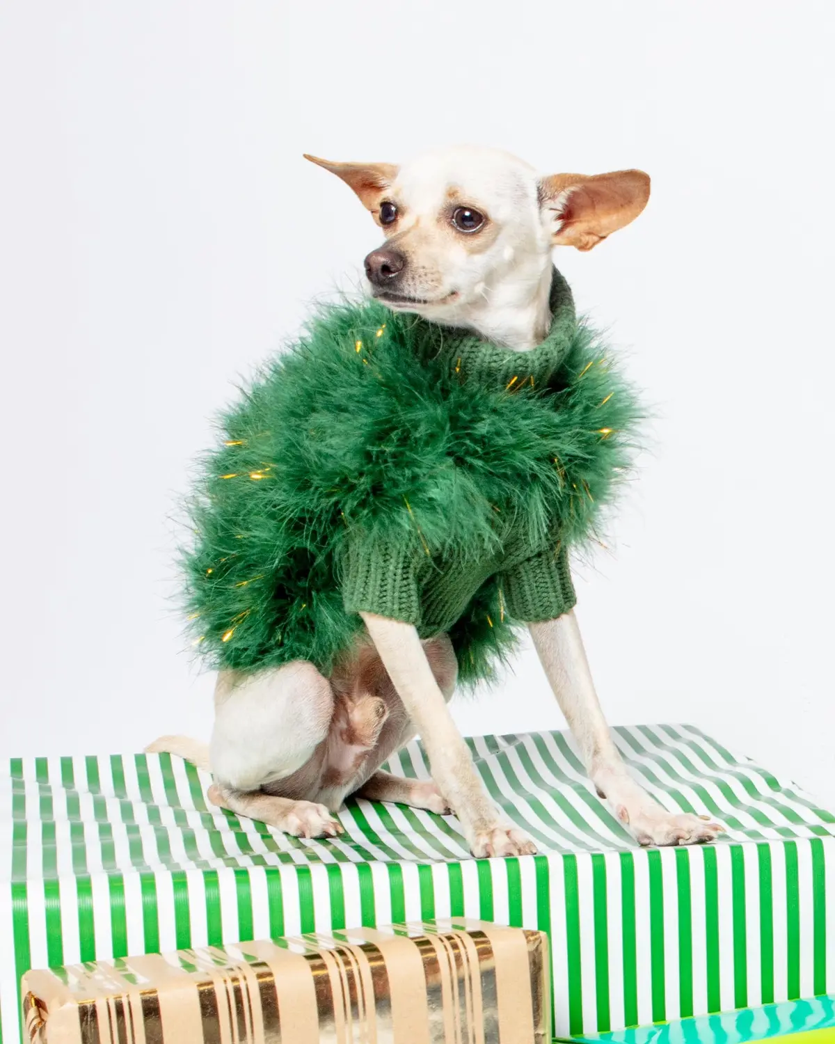 Christian Cowan Holiday Glitz Jumper Dog Sweater (Final Sale) 1