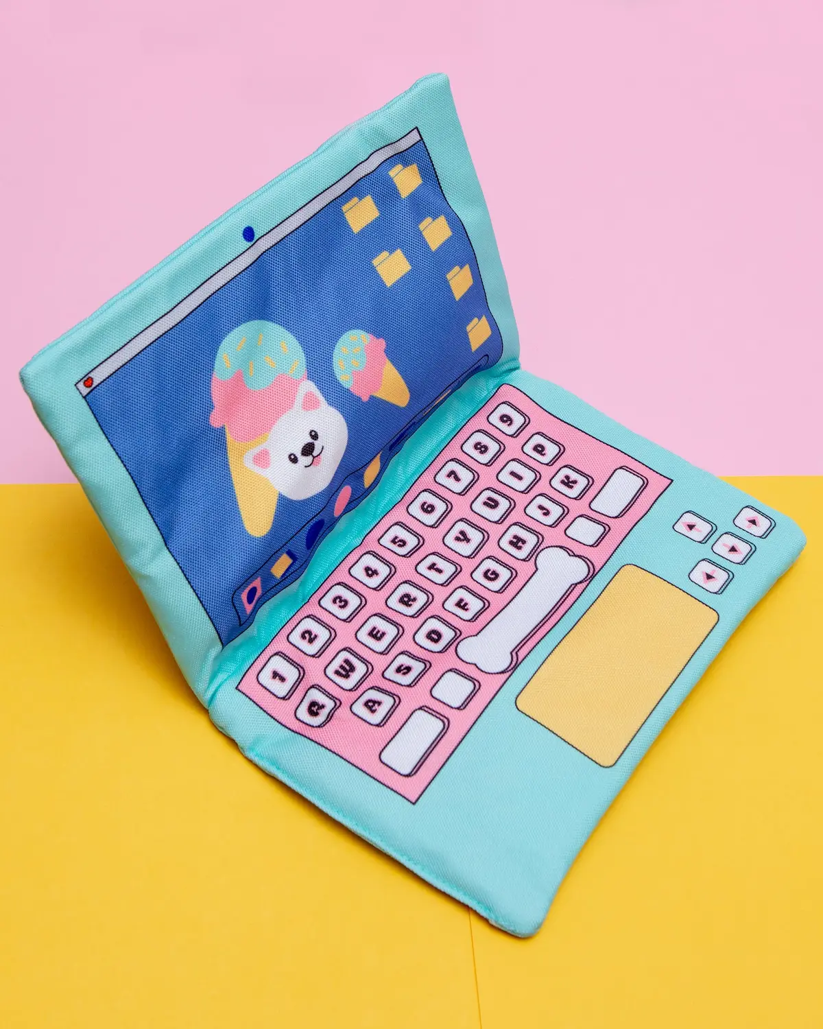 Laptop Crinkle & Squeak Dog Toy 1