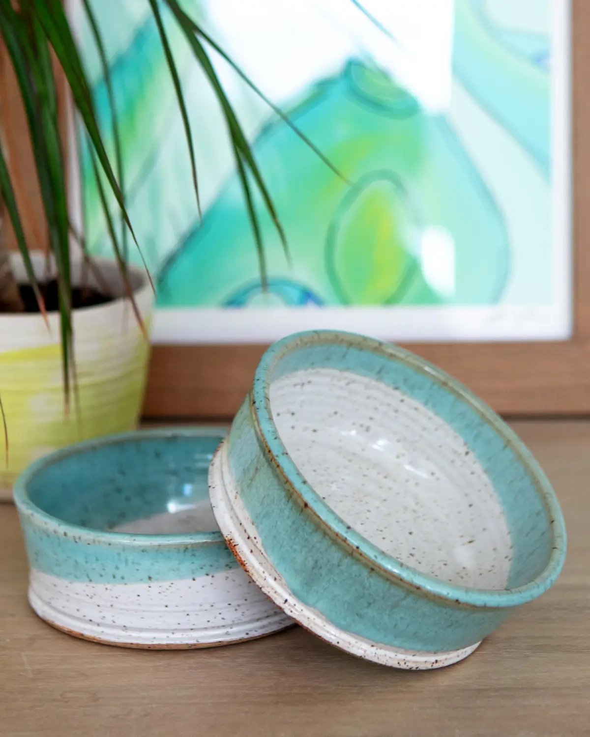 Ceramic Jade Dog Bowl (Made In The Usa) (Final Sale) 1