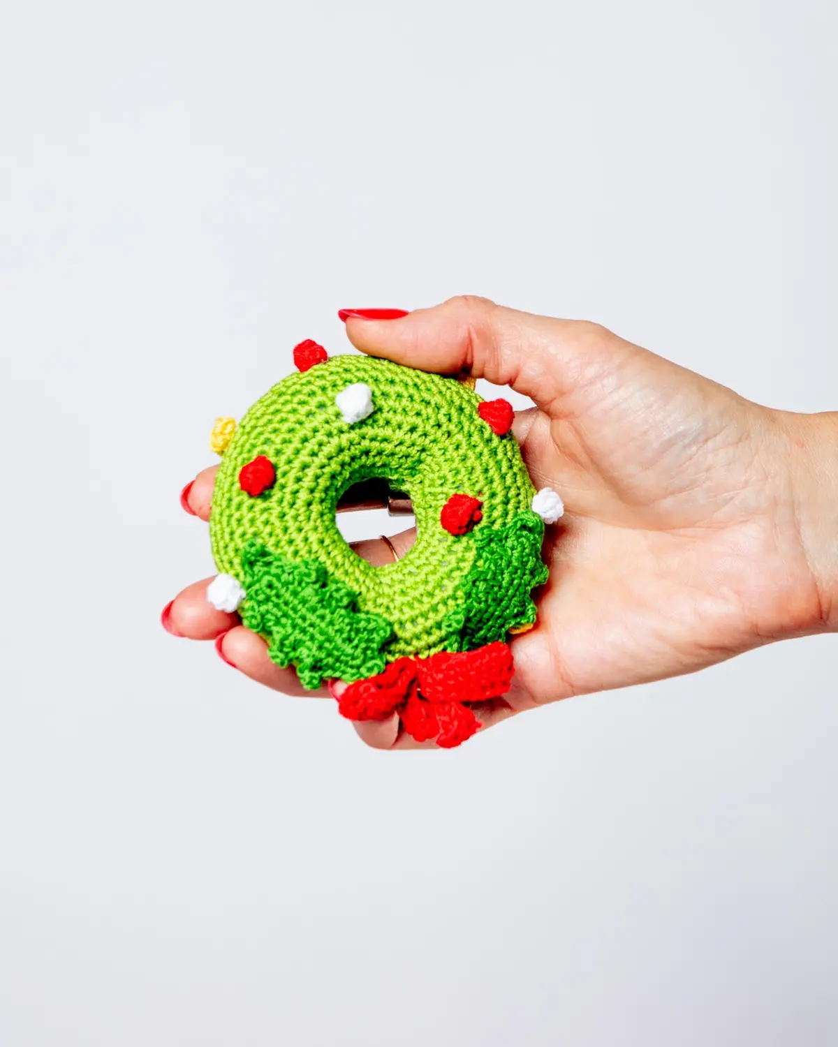 Christmas Wreath Organic Knit Dog Toy 1