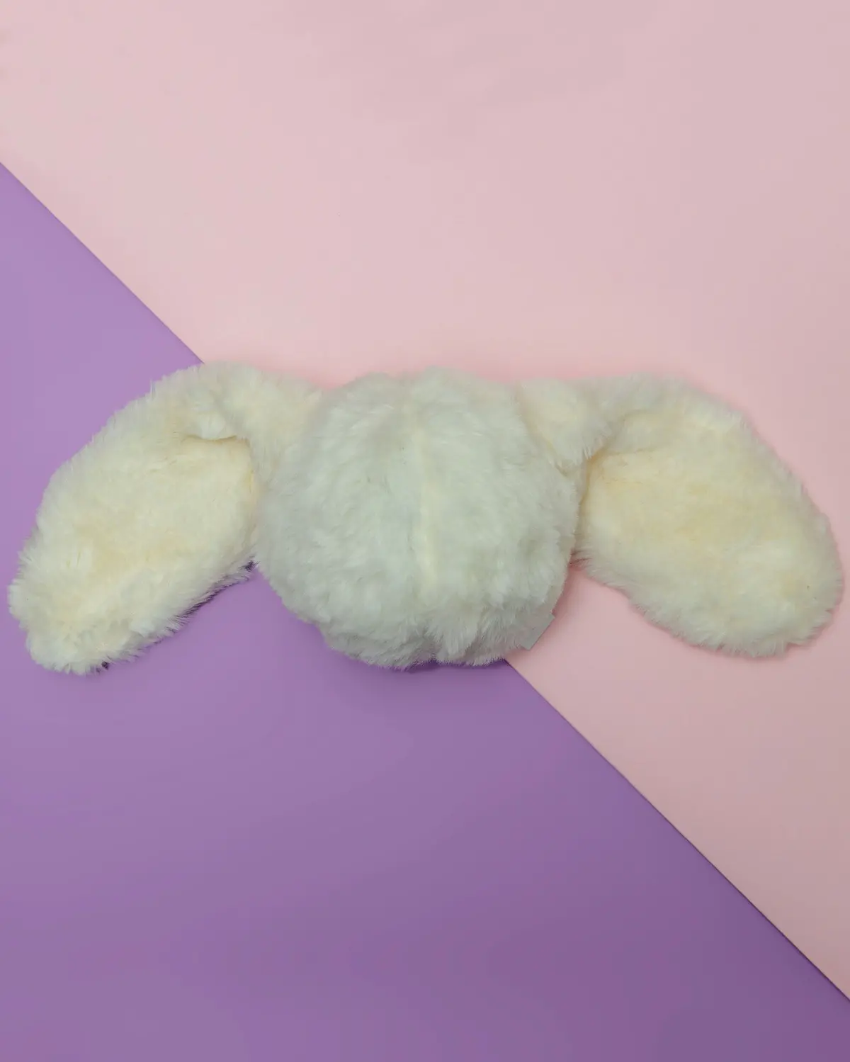 Fuzzy Wuzzie Squeaky Bunny Dog Toy In Ivory 1