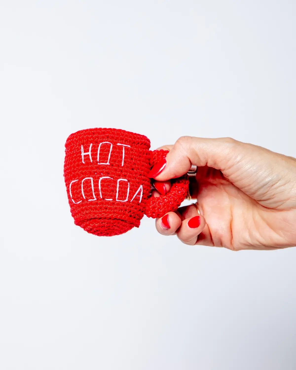 Hot Cocoa Organic Knit Dog Toy 1