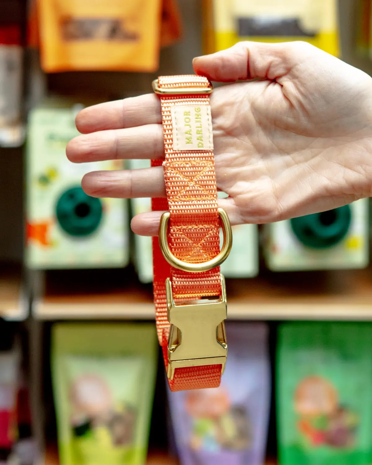 Side-Release Buckle Dog Collar In Peach (Made In The Usa) 1