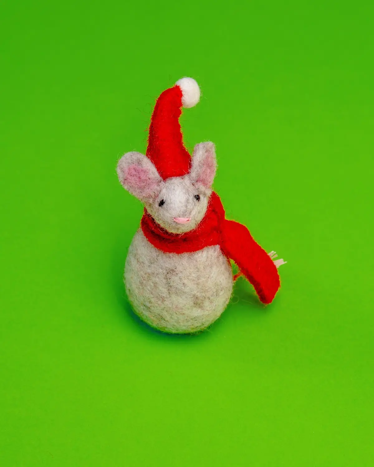 Christmas Mouse Wool Cat Toy 1