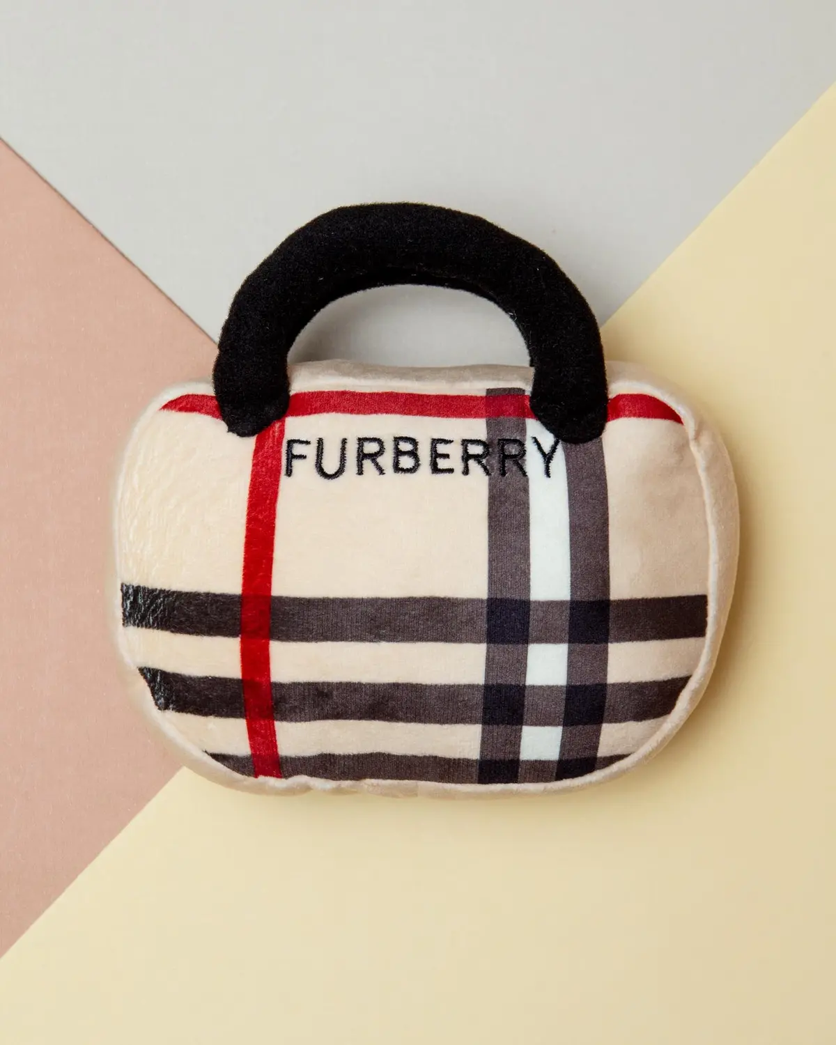 Furberry Handbag Plush Squeaky Dog Toy 1