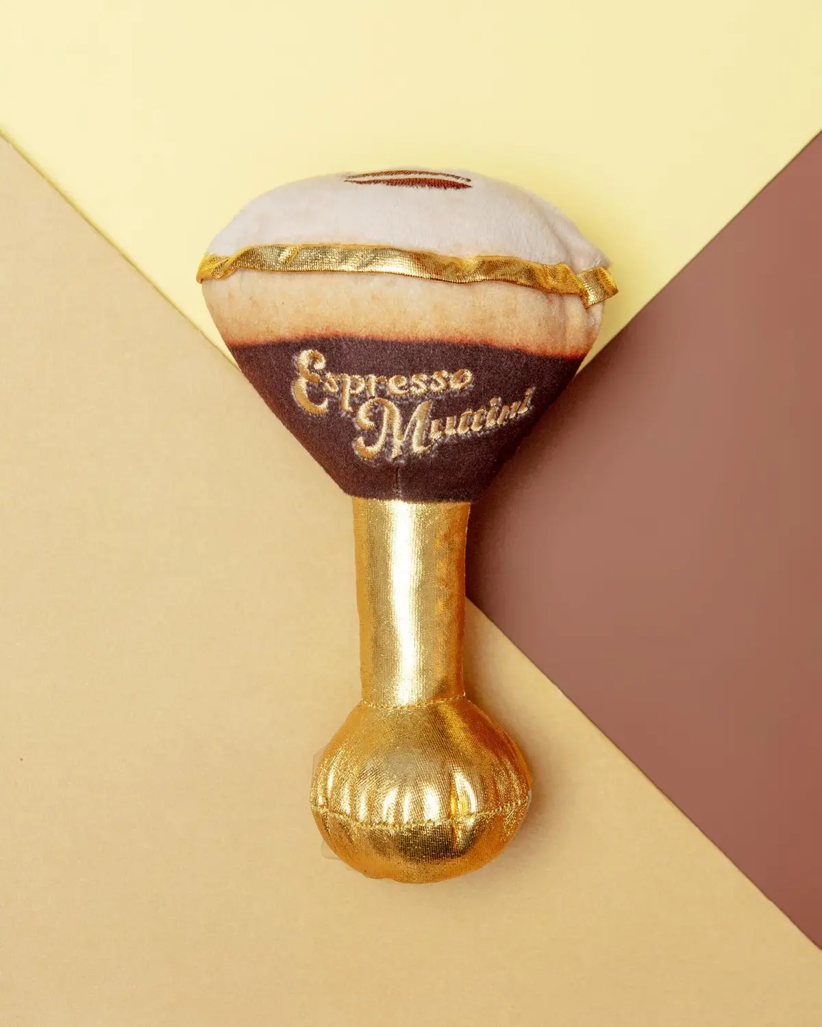 Espresso Muttini Squeaky Dog Toy 1