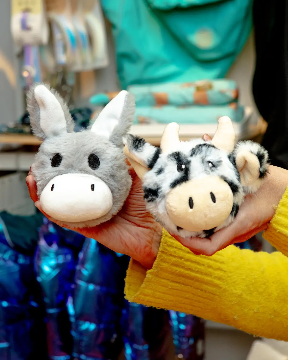 Cow & Donkey Ez Squeaky Dog Toy Set 1