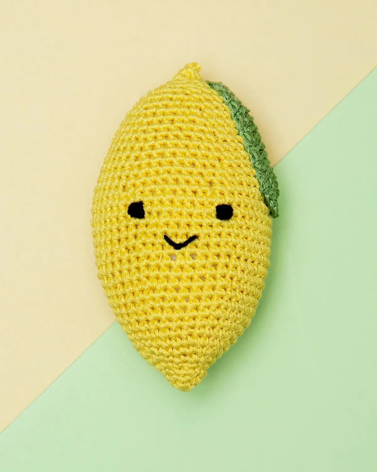 Lemon Organic Cotton Knit Dog Toy 1