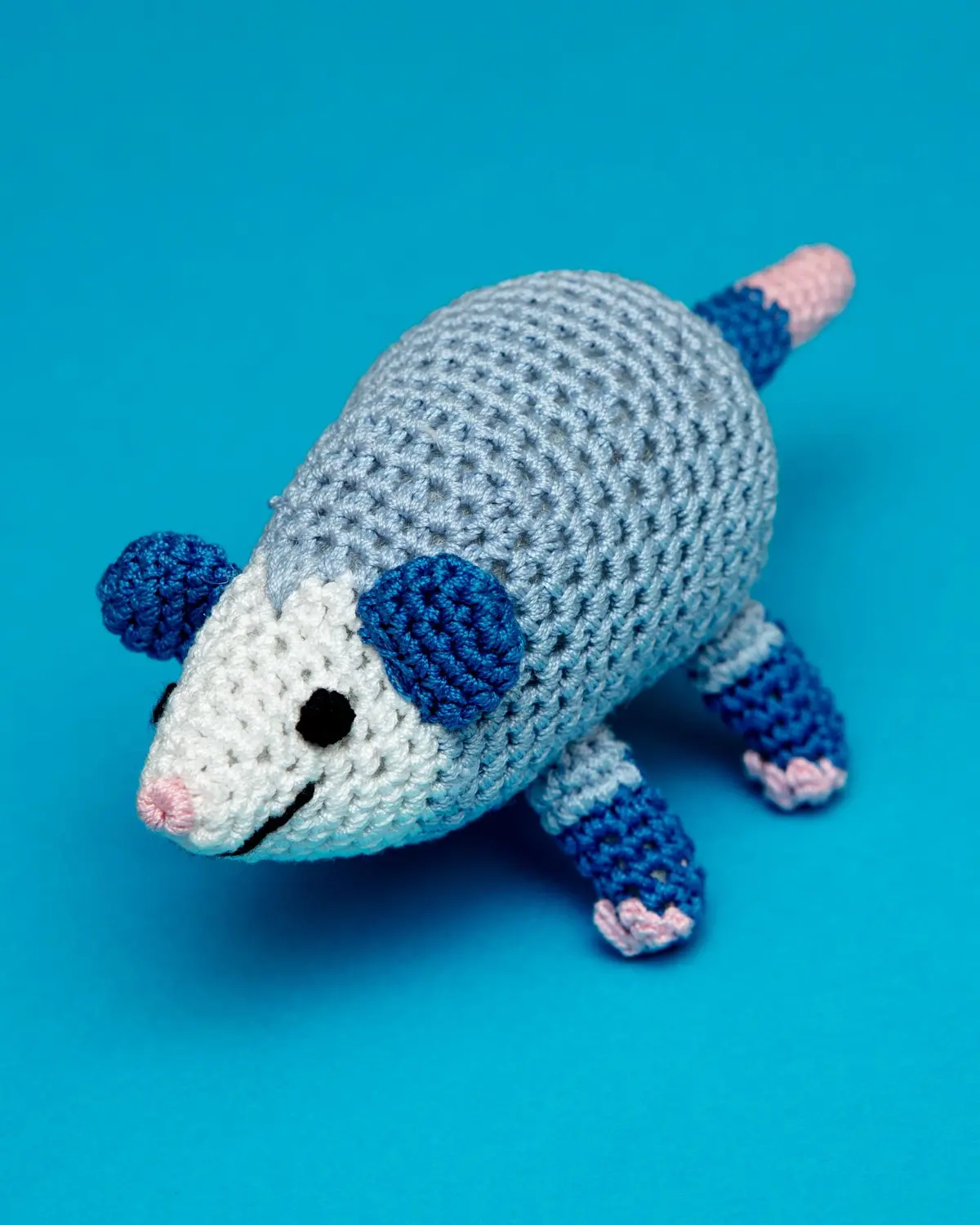 Pookie The Possum Organic Knit Squeaky Dog Toy 1