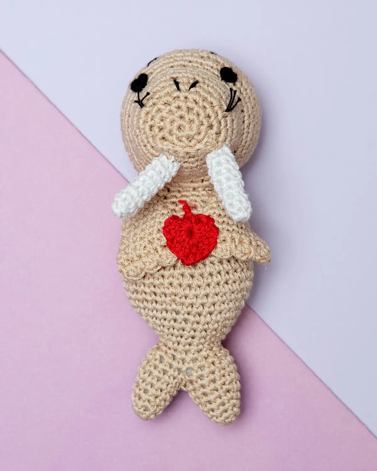Walter The Walrus Organic Cotton Knit Dog Toy 1