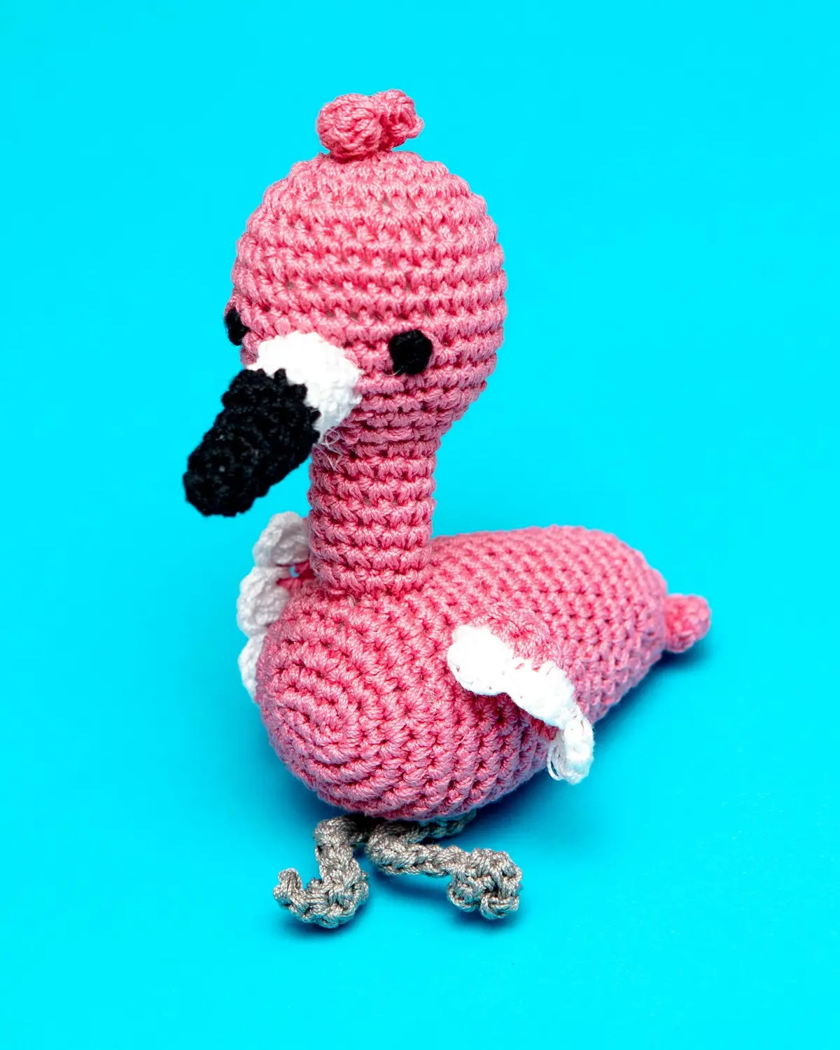 Fergie The Flamingo Organic Cotton Knit Dog Toy 1