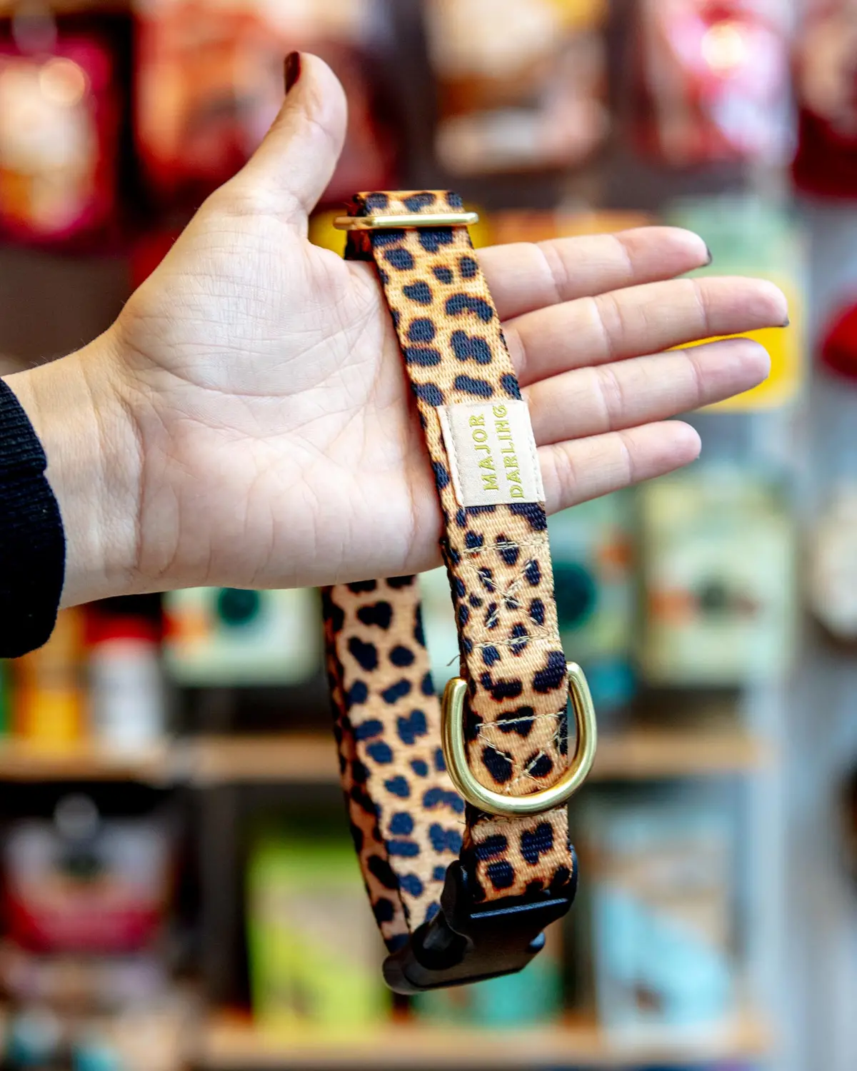 Side-Release Buckle Dog Collar In Leopard 1