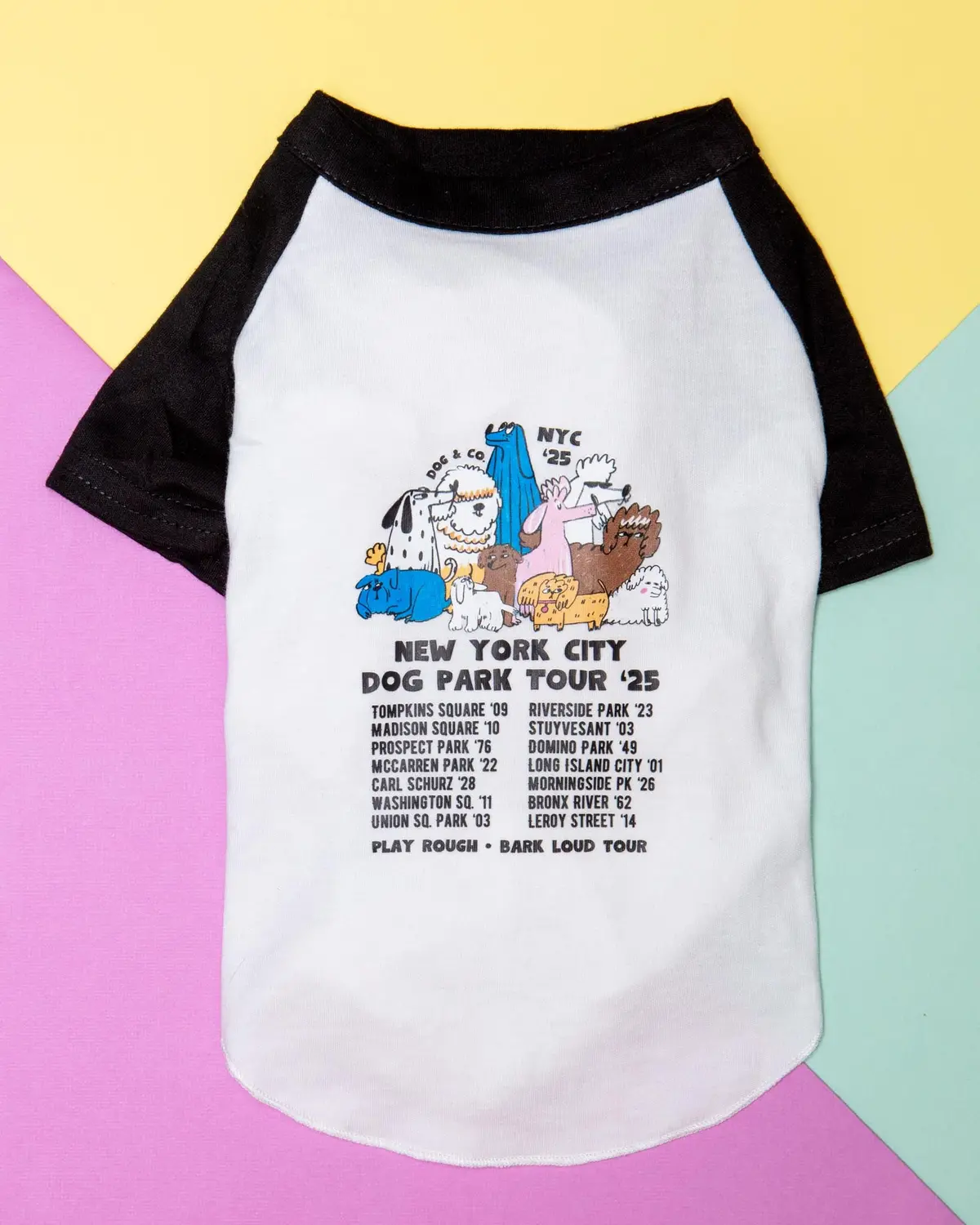 *Nyc Dog Park Tour* Graphic Dog T-Shirt (Final Sale) 1