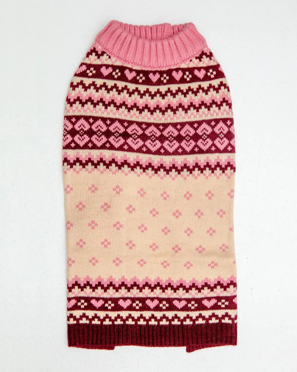 Hearts Fair Isle Dog Turtleneck Sweater (Final Sale) 1