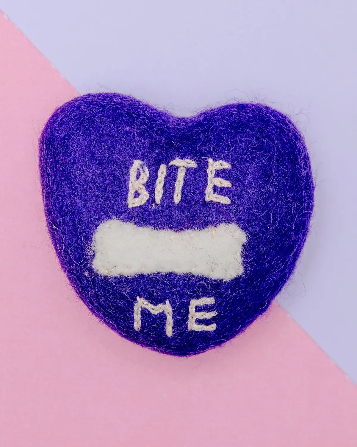 Bite Me Squeaky Wool Dog Toy 1