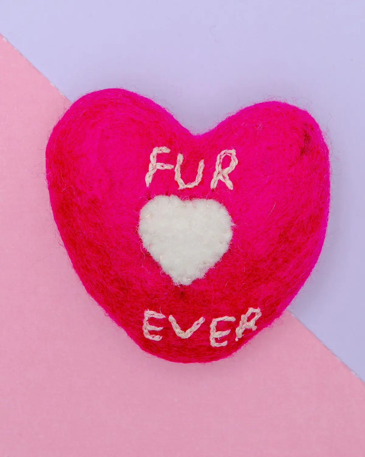 "Fur-Ever" Squeaky Wool Dog Toy 1