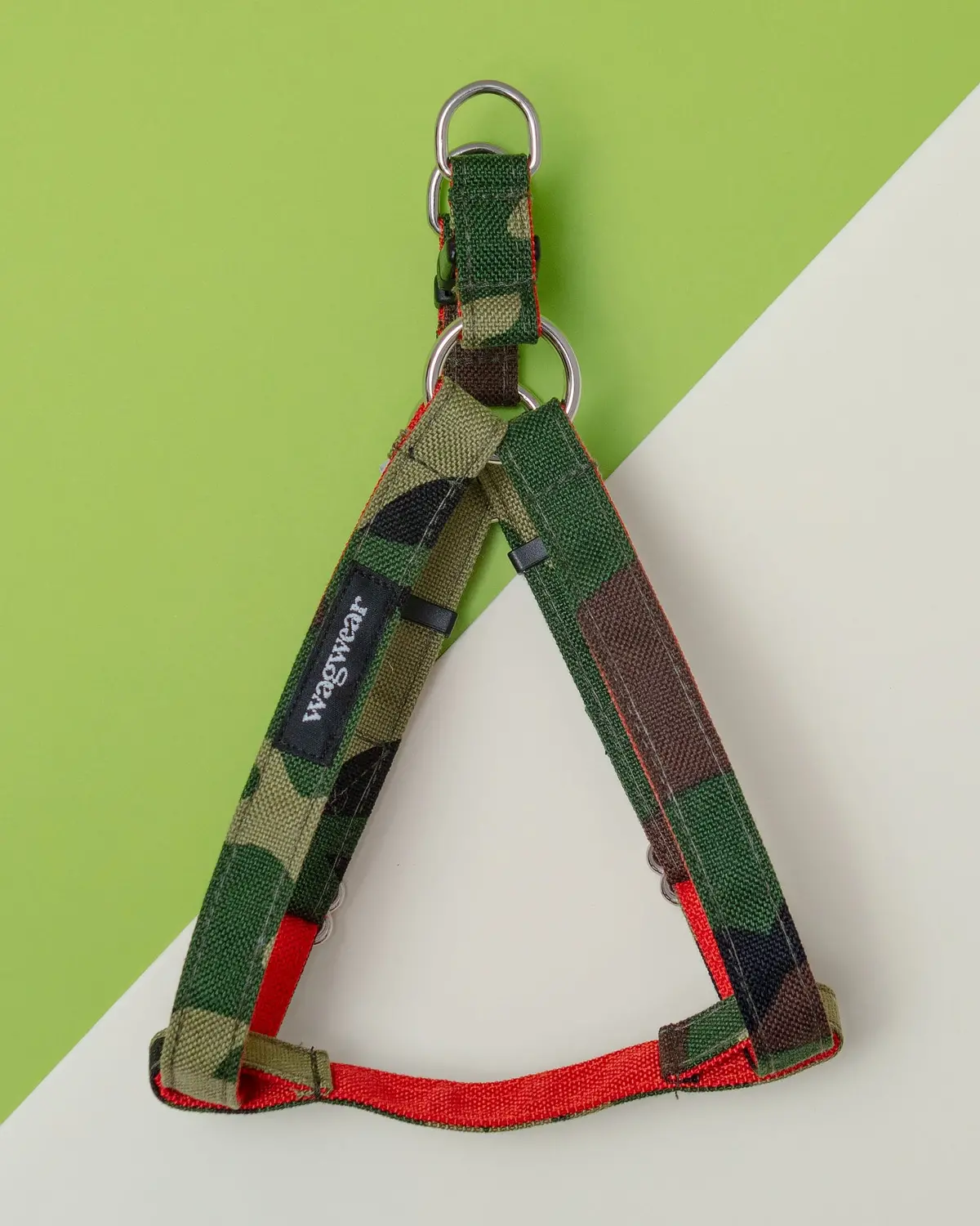 Cordura Dog Step-In Harness In Camo & Neon Orange (Made In The Usa) 1
