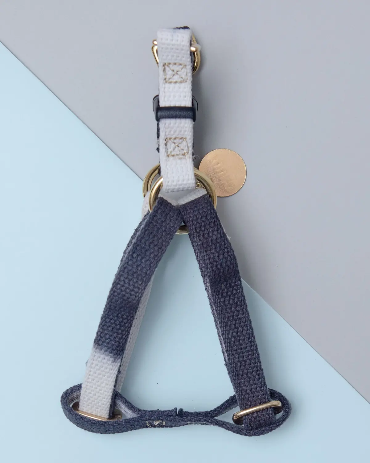 Cotton Webbing Dog Harness In Grey Ombré (Made In The Usa) (Clearance) 1