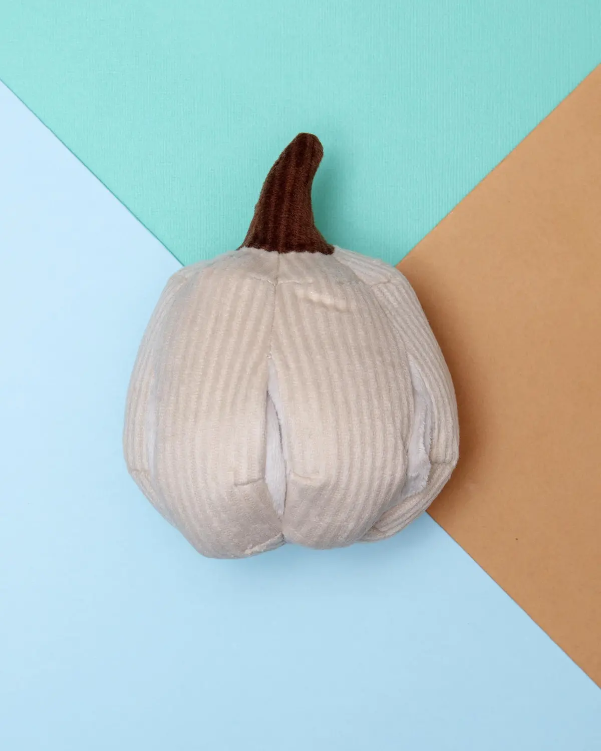 White Mini Pumpkin Snuffle Plush Toy For Dogs 1