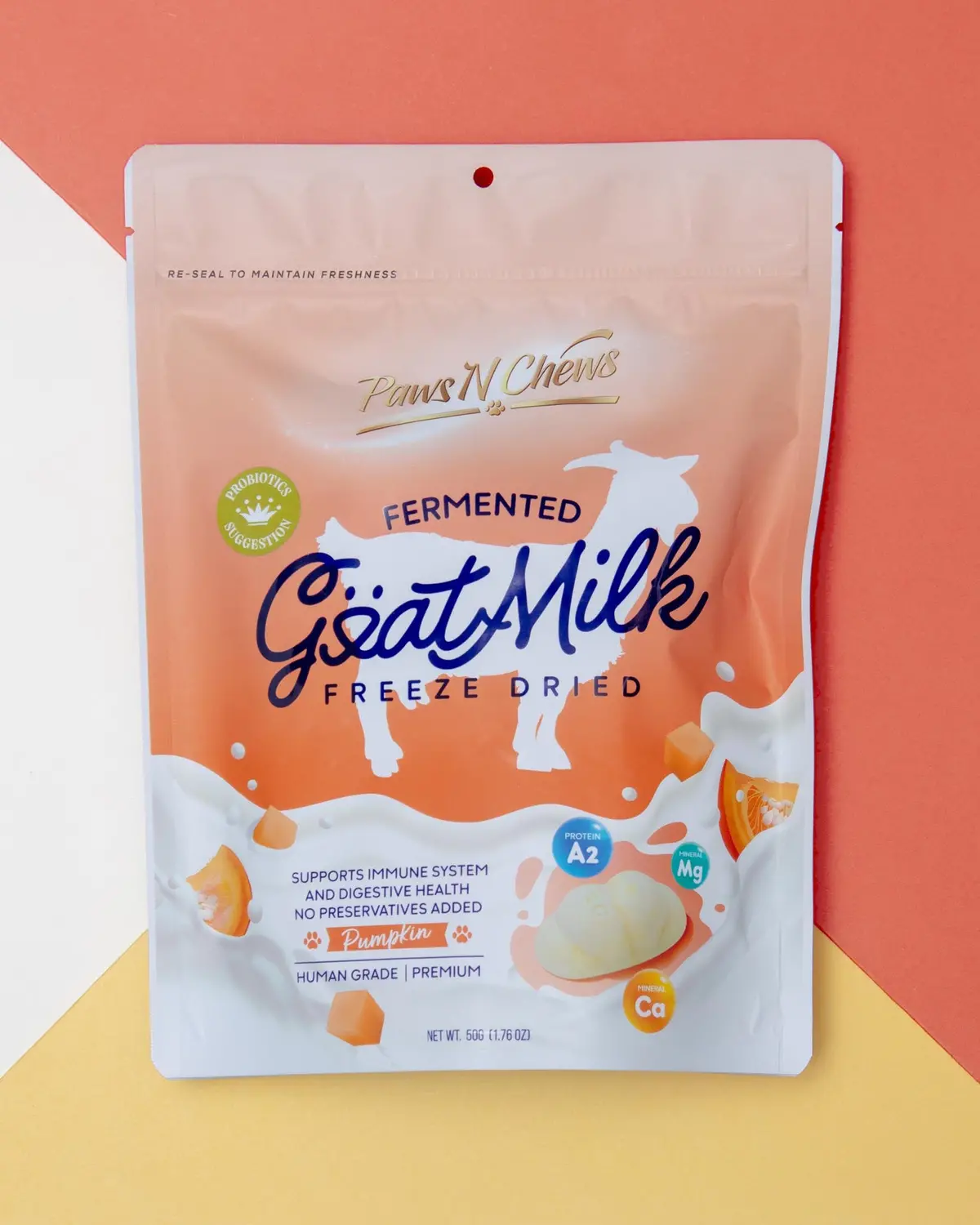 Freeze-Dried Probiotic Goat Milk Dog Treat (Pumpkin) 1